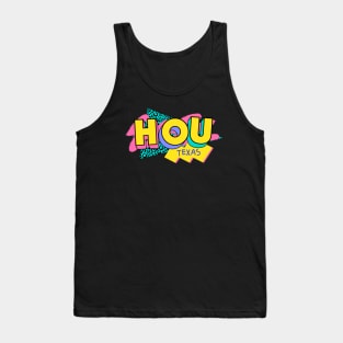 Houston, Texas Retro 90s Logo Tank Top